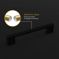 Haliwu 10 Pack Black Cabinet Handles 3-3/4 Inch Hole Center Modern Pulls