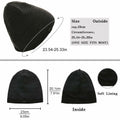 Winter Beanie Skull Cap Warm Knit Lined Outdoor Hat 4-Black&Grey - M Size
