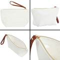 Glamlily Gold Initial I Personalized Makeup Bag White 10x3x6 In