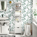 Erfoni Floral Peel and Stick Wallpaper 17.7x118.1 Black Yellow Boho Decor