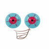 Soayone Luminous Horror Eyeballs Blue 2 Count Scary Glow Halloween