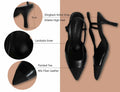 C.Paravano Women's Pointed Toe Slingback Pumps Black Size 9.5