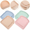 ABOOFAN 4pcs Plastic Toast Shape Sandwich Containers with Lid Food Storage