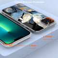LORYVAN Magnetic Clear Case iPhone 12/12 Pro Floral Blue 6.1"