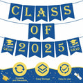OHOME Graduation Banner 2025 Blue Congrats Grad Backdrop Party Decor