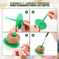 Portable Wrist Yarn Holder Leather Band Acrylic Stand Dark Green