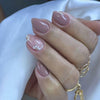 Flower Design Short Press On Nails for Women 30 Pcs Fake Nail Art Manicure