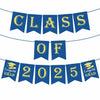 OHOME Graduation Banner 2025 Blue Congrats Grad Backdrop Party Decor