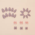 Flower Design Short Press On Nails for Women 30 Pcs Fake Nail Art Manicure