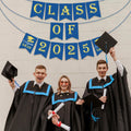 OHOME Graduation Banner 2025 Blue Congrats Grad Backdrop Party Decor