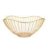 IBWell Metal Iron Wire Single Tier Dish Stand Basket Holder Gold