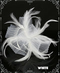 Kidukso Derby Hat Vintage Fascinator Headband Clip White