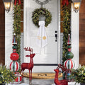 2 Pack Wreath Sash Boxwood Snowflake Christmas Garland Front Door Decor