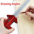 TOURACE Cabinet Handle Jig Aluminum Template Tool Red Woodworking Ruler