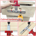 TOURACE Cabinet Handle Jig Aluminum Template Tool Red Woodworking Ruler