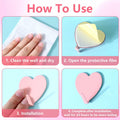 COMNICO 6 Pack Heart Shaped Stainless Steel Adhesive Hooks Silver