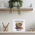 Rustic Welcome Spring Wood Block Sign Farmhouse Decor 5x5 Inches
