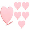 COMNICO 6 Pack Heart Shaped Stainless Steel Adhesive Hooks Silver