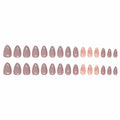 Flower Design Short Press On Nails for Women 30 Pcs Fake Nail Art Manicure
