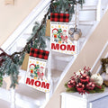 TSUYAWU Mom Christmas Stocking Snowman Xmas Decoration 18x12 Inch