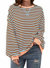 AlvaQ Women's Oversized Sweatshirt Round Neck Long Sleeve Pink Size S
