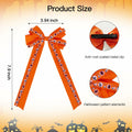 Halloween Hair Bows Orange Holiday Print Ribbon Clip for Girls Women