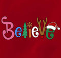 Boys Girls Toddler Reindeer Christmas Short Sleeve Holiday Red Tee Shirt Size 3T