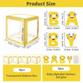 Onteftshop Baby Boxes Letters Party Decorations Clear Gold 4 Count