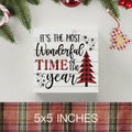 Merry Christmas Reindeer Tree Wood Box Sign Farmhouse Decor 5x5 Inches