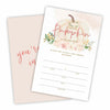 A Sweet Pumpkin Baby Shower Invitations Set of 25 Boho Pumpkin Girl Invites