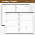 Weekly Planner 2024-2025 5.7x8.3in Academic Monthly Organizer Calendar