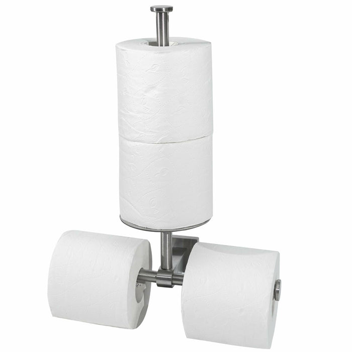 Double Toilet Paper Holder with Shelf Wall Mount 304 Stainless Steel