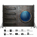 Baocicco Underwater World Photography Backdrop 5x4ft Cartoon Submarine