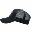 QYJ American Flag 3D Embossed Trucker Hat Mesh Snapback Adjustable