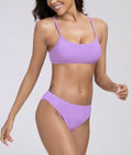 Swimwear Teen Leakproof Bikini Spaghetti Straps Lavender Purple Size M