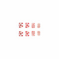RIICFDD Heart Press On Nails Medium Square Glossy French Tip 72Pcs