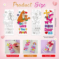 Dunzoom 200 Pcs Mother's Day Christian Coloring Bookmarks Bulk DIY