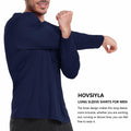 HovSiyla Men's Long Sleeve Moisture Wicking Running Shirt XL