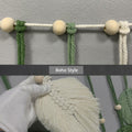 Nature-Inspired Macrame Leaf Wall Hanging Boho Green Tapestry 47.2x30