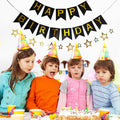 GLASNES Happy Birthday Banner Decoration Kit Black and Gold Party Supplies