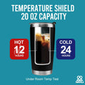 Panvola Vacuum Insulated Tumbler Stainless Steel 20oz Black