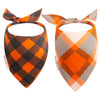 2 Pack Fall Dog Bandanas – Birthday Pet Scarf for Dogs & Cats, Orange L