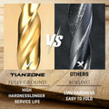 TIANZONE 1/8 Hex Shank Titanium HSS Drill Bits Set 10Pc Quick Change