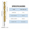 TIANZONE 1/8 Hex Shank Titanium HSS Drill Bits Set 10Pc Quick Change