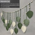 Nature-Inspired Macrame Leaf Wall Hanging Boho Green Tapestry 47.2x30