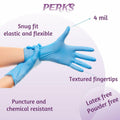 OMELAW Blue Nitrile Gloves Large Powder-Free Latex-Free 100 Pack Size L