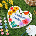 Juexica Grandma's Garden Stepping Stone DIY Paint Kit 10.4 Inch