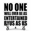 Funny Desk Decor Entertained By Us Sign Home Office Shelf 5x5 Inches