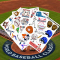 Baseball Temporary Tattoos 72 Pcs 6 Sheets Sport Party Favors Gift Idea