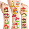 Mushroom Temporary Tattoos 50Pcs Cute Funny Stickers for Kids Boys Girls